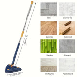 Albert Austin 360° Rotating Triangular Cleaning Mop for Walls Triangle Mop with Extra Microfibre