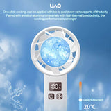 Chill Breeze Mini Fan - Portable Handheld Ice Compress, Desktop Semiconductor Turbine Cooling Fan