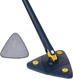 Albert Austin 360° Rotating Triangular Cleaning Mop for Walls Triangle Mop with Extra Microfibre