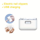 Electric Nail Clipper 2-in-1: Automatic Trimmer & Polisher with LED Light, Safety Cutter for Kids