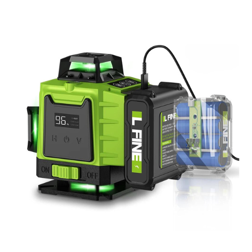 LFINE 360° Self-Levelling Laser Level – 12/16 Lines, Green Beam, Remote Control