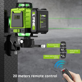 LFINE 360° Self-Levelling Laser Level – 12/16 Lines, Green Beam, Remote Control